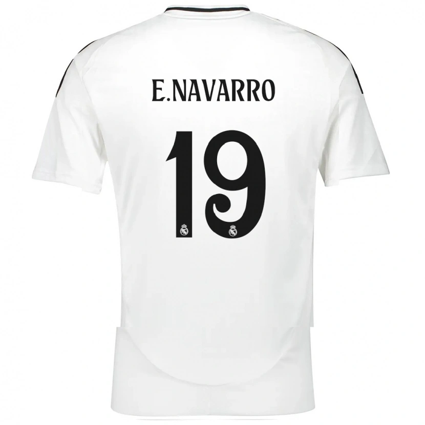 Danxen Uomo Maglia Eva Navarro #19 Bianco Kit Gara Home 2024/25 Maglietta