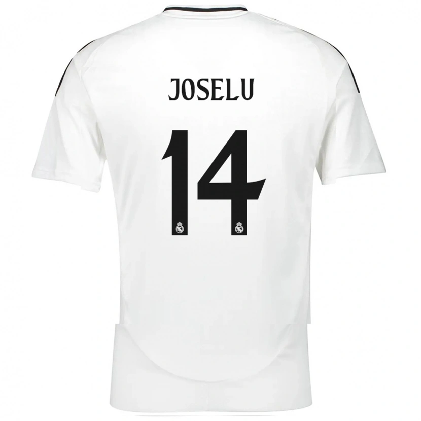 Danxen Uomo Maglia Joselu #14 Bianco Kit Gara Home 2024/25 Maglietta