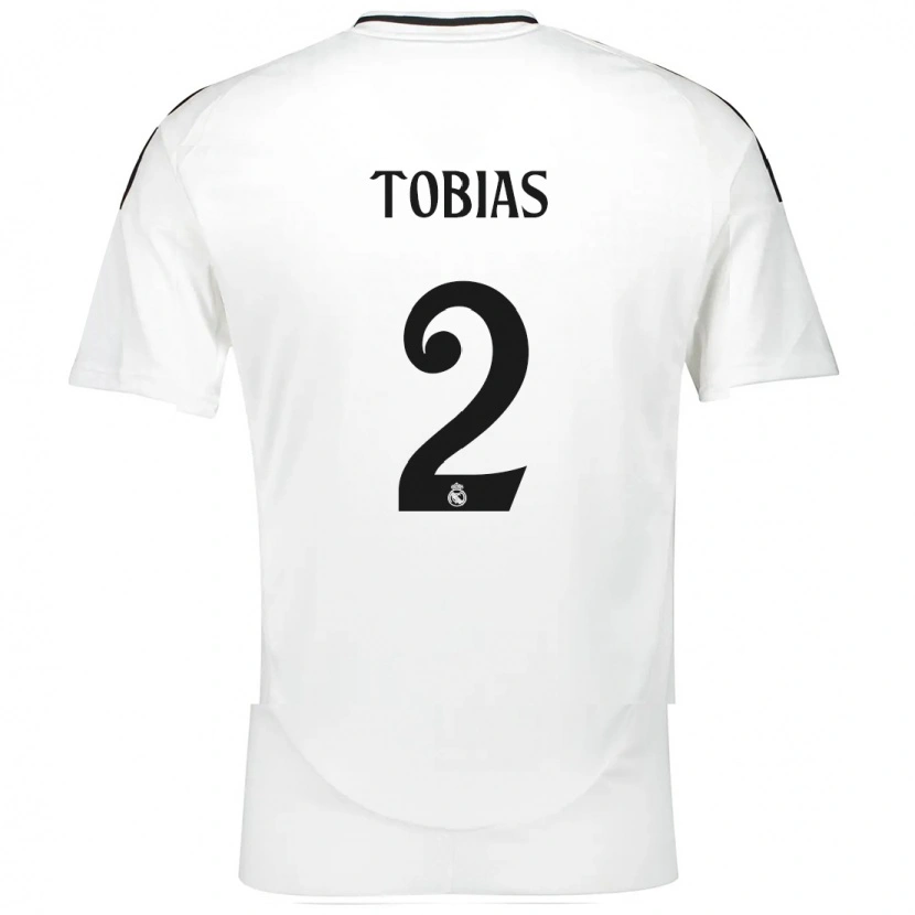 Danxen Uomo Maglia Vinícius Tobias #2 Bianco Kit Gara Home 2024/25 Maglietta