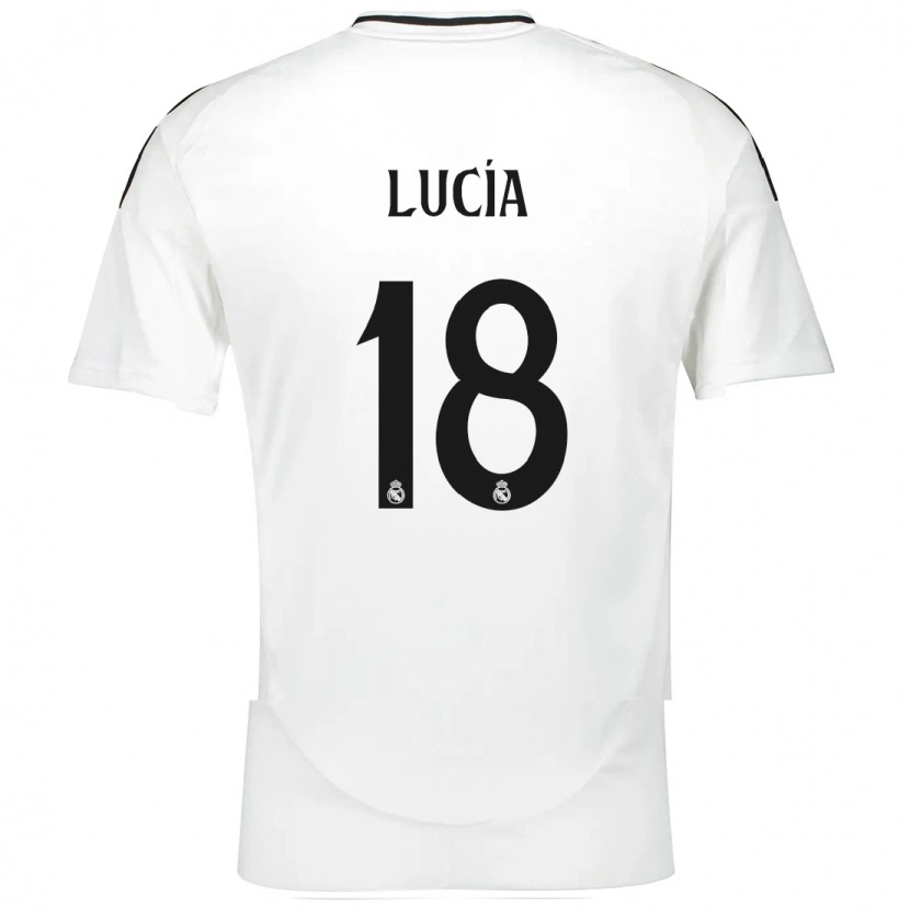 Danxen Uomo Maglia Lucia Rodriguez #18 Bianco Kit Gara Home 2024/25 Maglietta