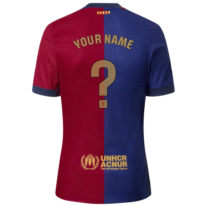 Danxen Uomo Maglia Il Tuo Nome #0 Blu Rosso Kit Gara Home 2024/25 Maglietta
