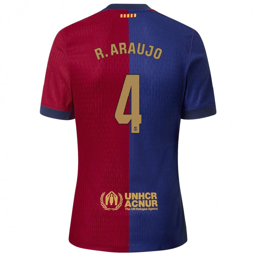 Danxen Uomo Maglia Ronald Araujo #4 Blu Rosso Kit Gara Home 2024/25 Maglietta