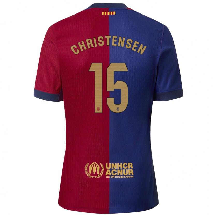Danxen Uomo Maglia Andreas Christensen #15 Blu Rosso Kit Gara Home 2024/25 Maglietta