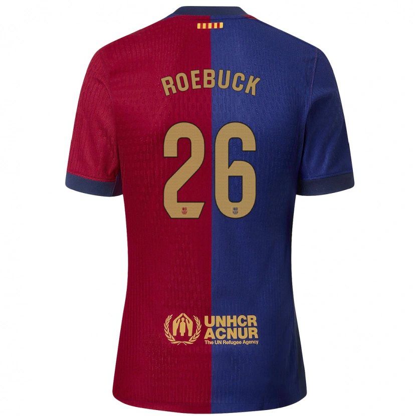 Danxen Uomo Maglia Ellie Roebuck #26 Blu Rosso Kit Gara Home 2024/25 Maglietta