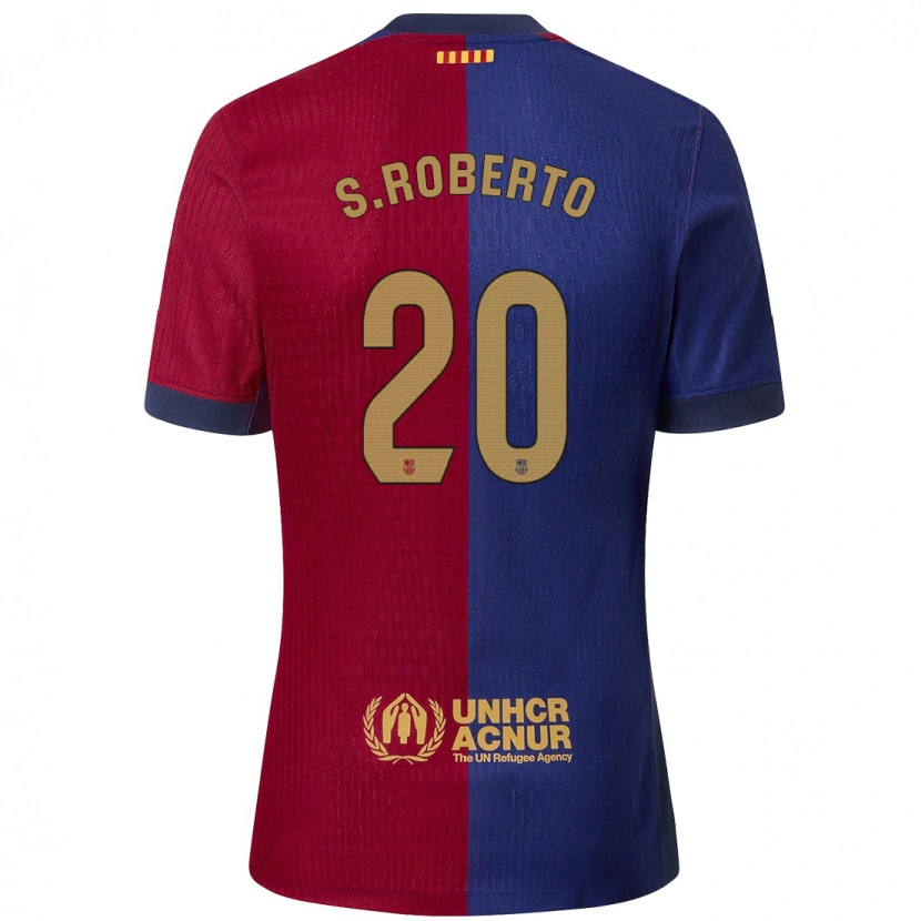 Danxen Uomo Maglia Sergi Roberto #20 Blu Rosso Kit Gara Home 2024/25 Maglietta