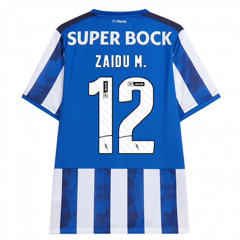 Danxen Uomo Maglia Zaidu #12 Blu Bianco Kit Gara Home 2024/25 Maglietta