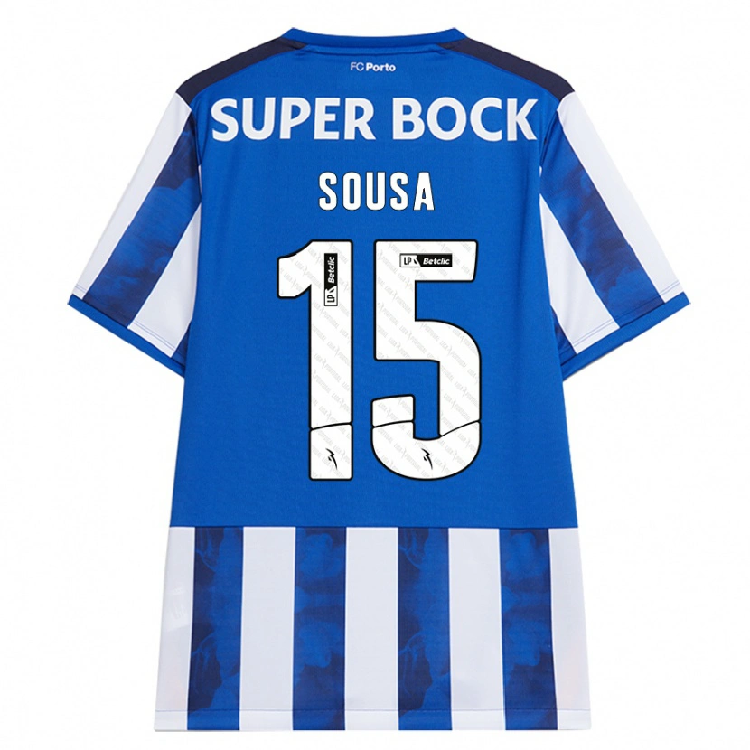 Danxen Uomo Maglia Vasco Sousa #15 Blu Bianco Kit Gara Home 2024/25 Maglietta