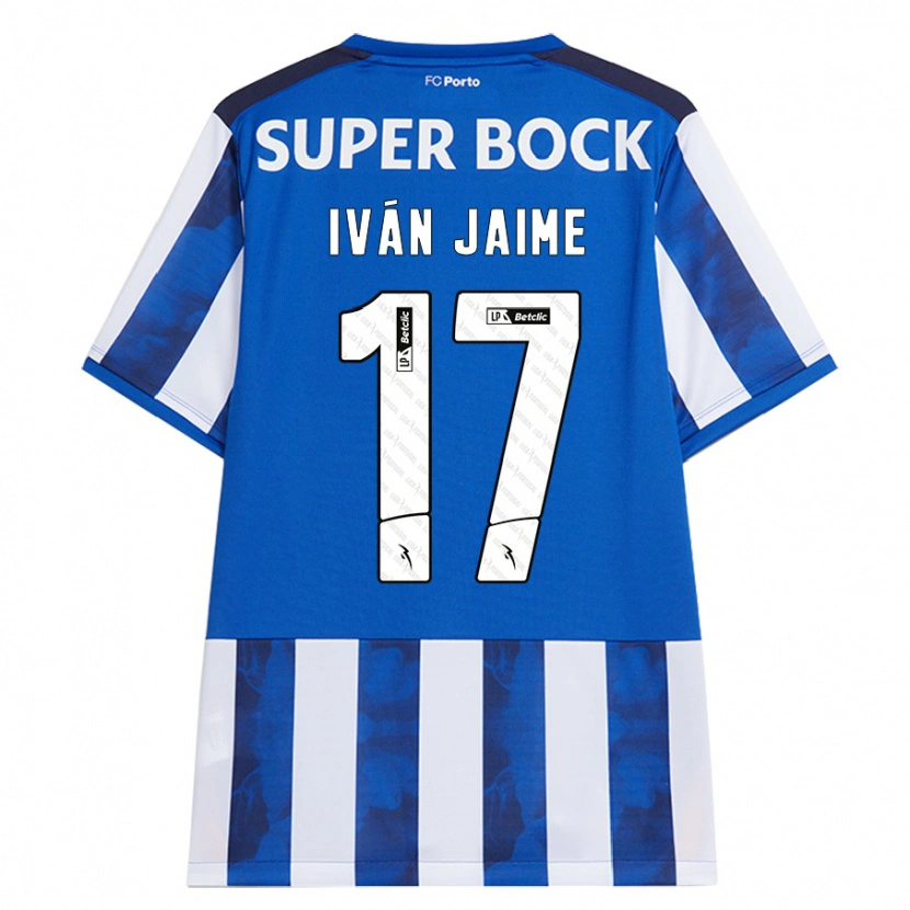 Danxen Uomo Maglia Iván Jaime #17 Blu Bianco Kit Gara Home 2024/25 Maglietta