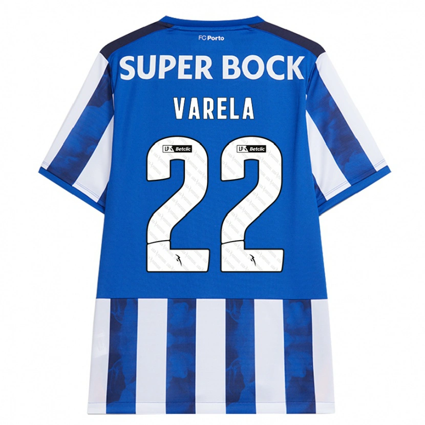 Danxen Uomo Maglia Alan Varela #22 Blu Bianco Kit Gara Home 2024/25 Maglietta