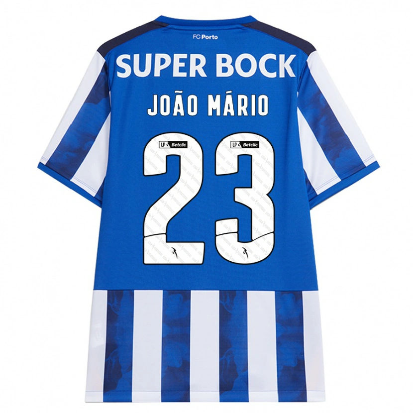 Danxen Uomo Maglia João Mário #23 Blu Bianco Kit Gara Home 2024/25 Maglietta