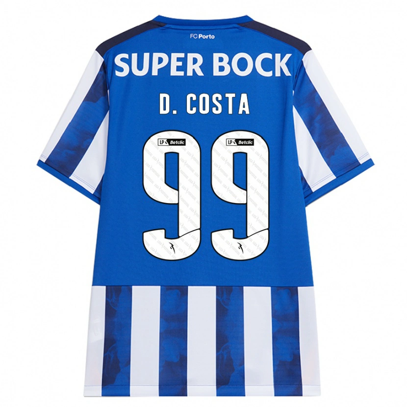 Danxen Uomo Maglia Diogo Costa #99 Blu Bianco Kit Gara Home 2024/25 Maglietta