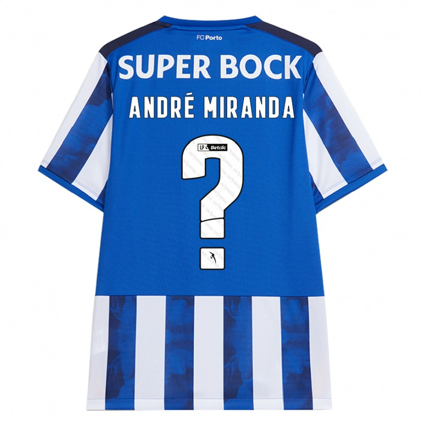 Danxen Uomo Maglia André Miranda #0 Blu Bianco Kit Gara Home 2024/25 Maglietta