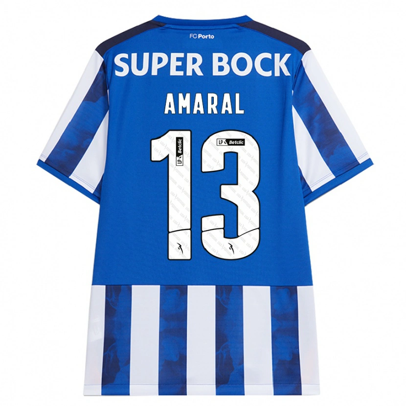 Danxen Uomo Maglia Fábio Amaral #13 Blu Bianco Kit Gara Home 2024/25 Maglietta