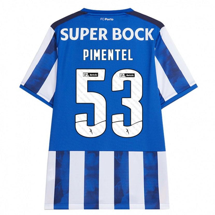 Danxen Uomo Maglia Eric Pimentel #53 Blu Bianco Kit Gara Home 2024/25 Maglietta
