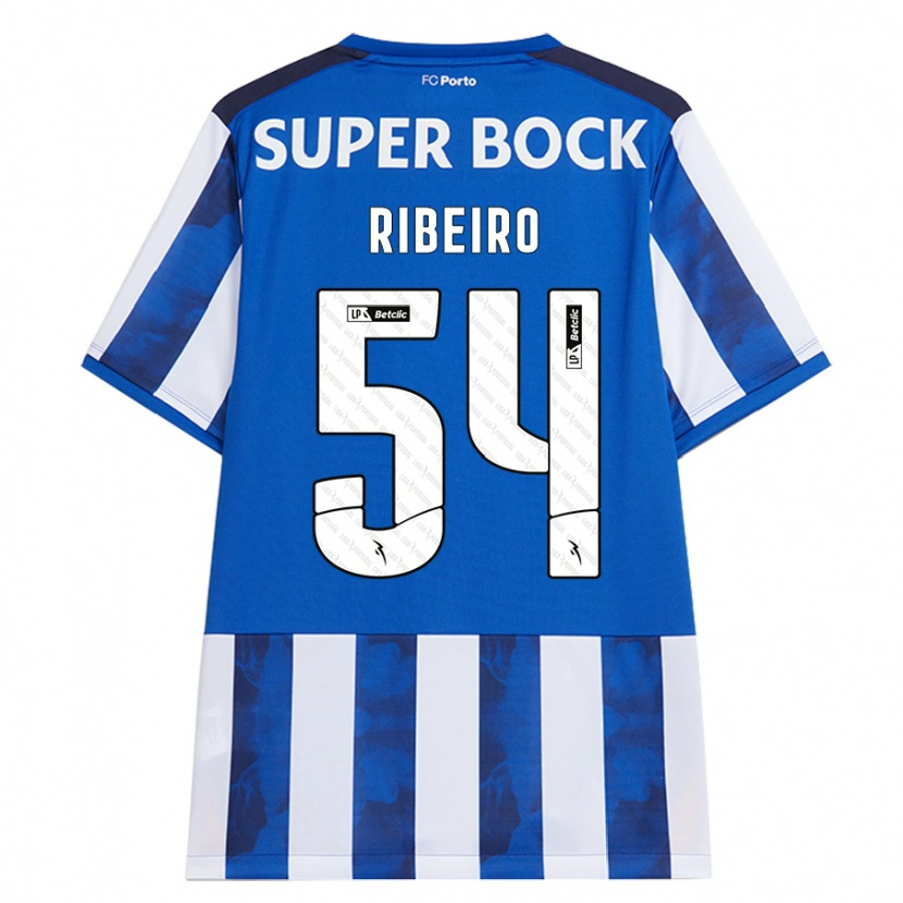 Danxen Uomo Maglia António Ribeiro #54 Blu Bianco Kit Gara Home 2024/25 Maglietta