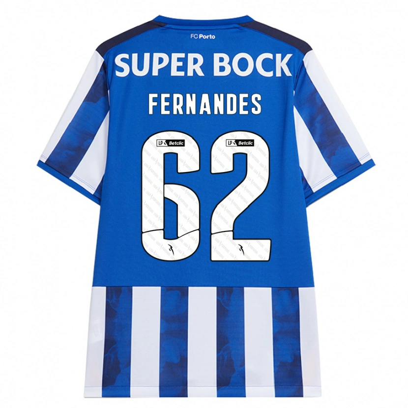 Danxen Uomo Maglia Rodrigo Fernandes #62 Blu Bianco Kit Gara Home 2024/25 Maglietta