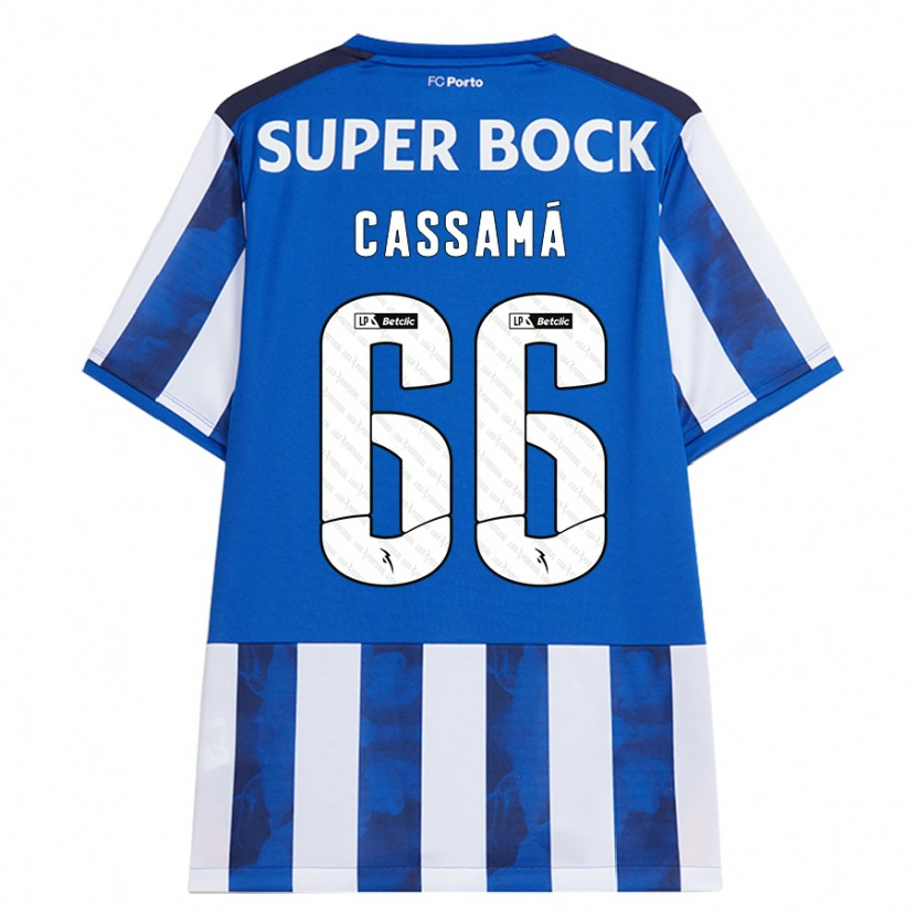 Danxen Uomo Maglia Adramane Cassamá #66 Blu Bianco Kit Gara Home 2024/25 Maglietta