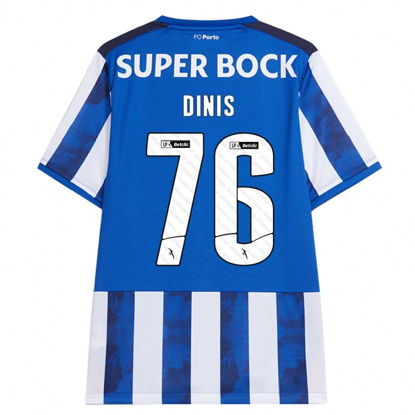 Danxen Uomo Maglia Dinis #76 Blu Bianco Kit Gara Home 2024/25 Maglietta