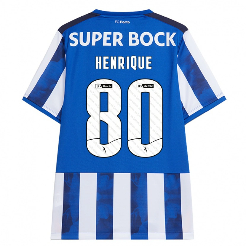 Danxen Uomo Maglia Kaio Henrique #80 Blu Bianco Kit Gara Home 2024/25 Maglietta