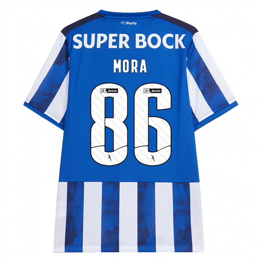 Danxen Uomo Maglia Rodrigo Mora #86 Blu Bianco Kit Gara Home 2024/25 Maglietta