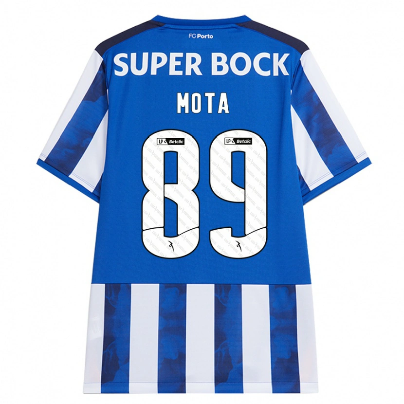 Danxen Uomo Maglia Luís Mota #89 Blu Bianco Kit Gara Home 2024/25 Maglietta