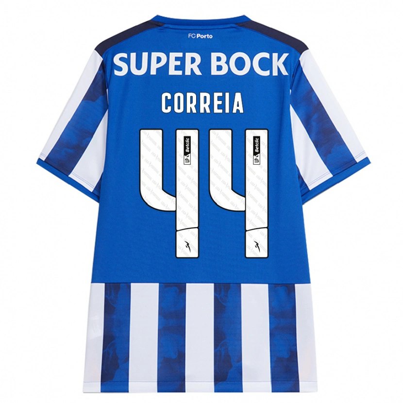 Danxen Uomo Maglia Romain Correia #44 Blu Bianco Kit Gara Home 2024/25 Maglietta