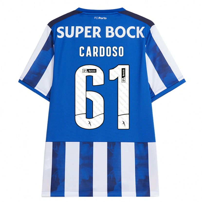 Danxen Uomo Maglia Ivan Cardoso #61 Blu Bianco Kit Gara Home 2024/25 Maglietta