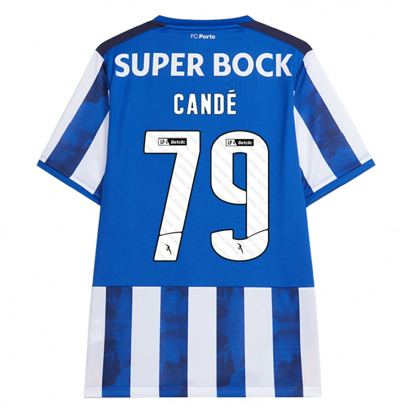 Danxen Uomo Maglia Umaro Candé #79 Blu Bianco Kit Gara Home 2024/25 Maglietta