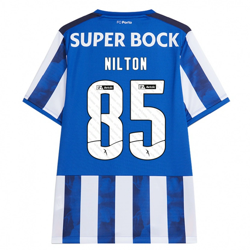 Danxen Uomo Maglia Nilton #85 Blu Bianco Kit Gara Home 2024/25 Maglietta