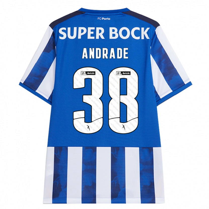 Danxen Uomo Maglia Fernando Andrade #38 Blu Bianco Kit Gara Home 2024/25 Maglietta