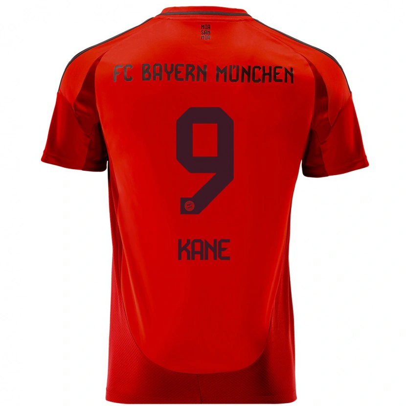Danxen Uomo Maglia Harry Kane #9 Rosso Kit Gara Home 2024/25 Maglietta