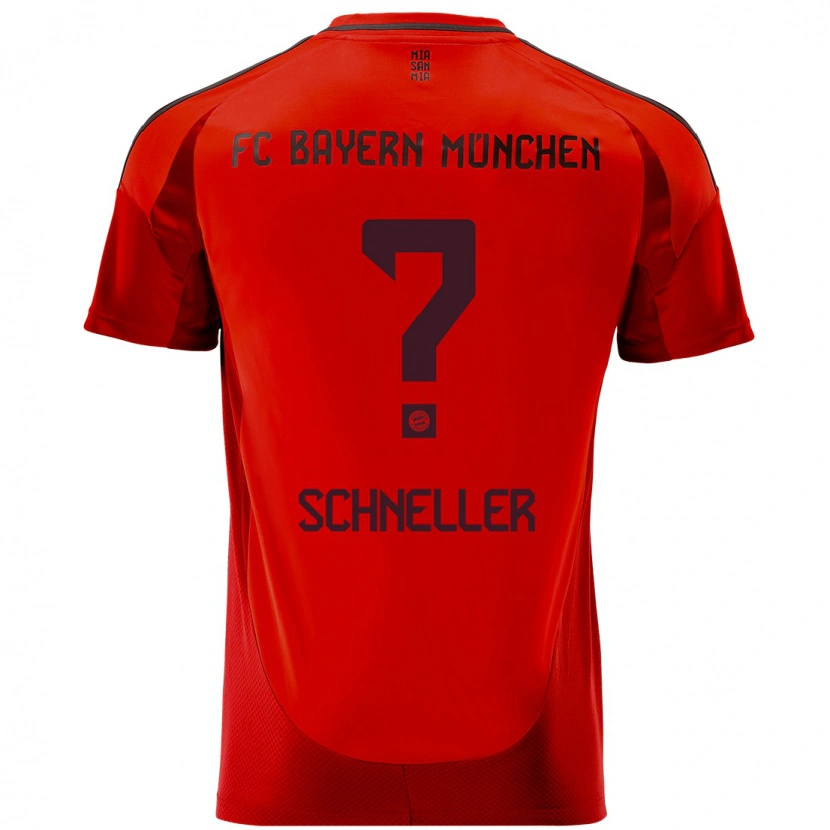 Danxen Uomo Maglia Lukas Schneller #0 Rosso Kit Gara Home 2024/25 Maglietta
