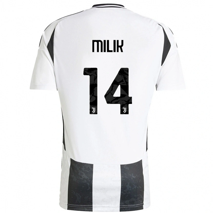 Danxen Uomo Maglia Arkadiusz Milik #14 Bianco Nero Kit Gara Home 2024/25 Maglietta