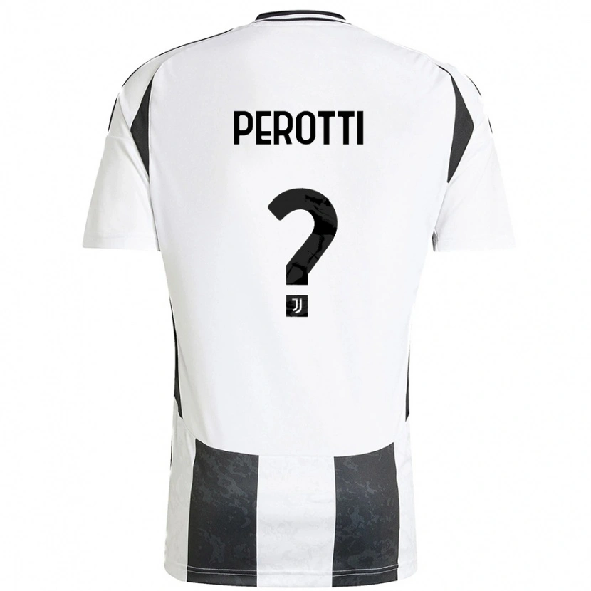 Danxen Uomo Maglia Clemente Perotti #0 Bianco Nero Kit Gara Home 2024/25 Maglietta