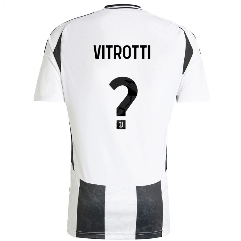 Danxen Uomo Maglia Matteo Vitrotti #0 Bianco Nero Kit Gara Home 2024/25 Maglietta