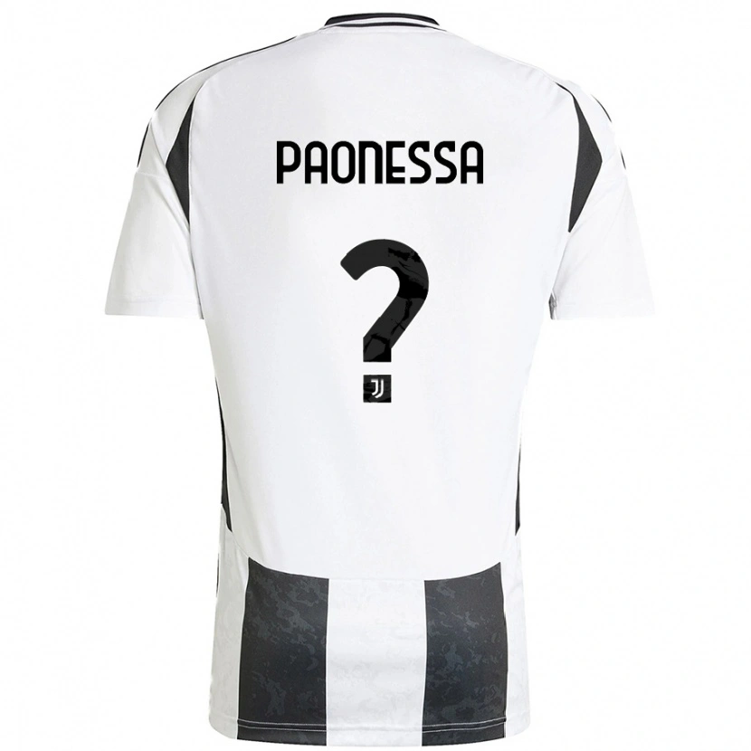 Danxen Uomo Maglia Riccardo Paonessa #0 Bianco Nero Kit Gara Home 2024/25 Maglietta