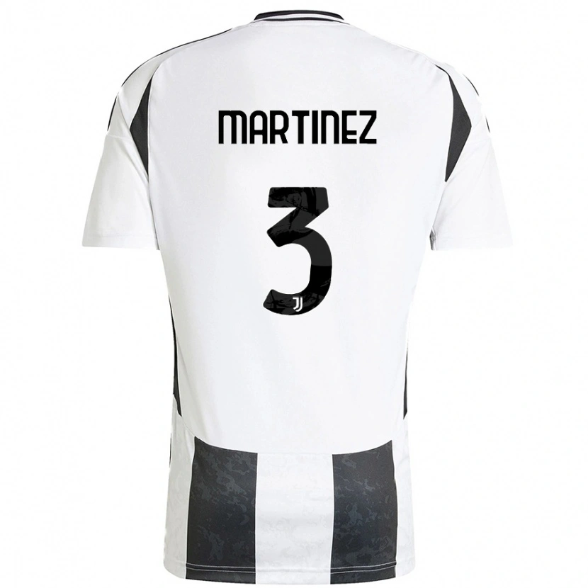 Danxen Uomo Maglia Bruno Martinez #3 Bianco Nero Kit Gara Home 2024/25 Maglietta