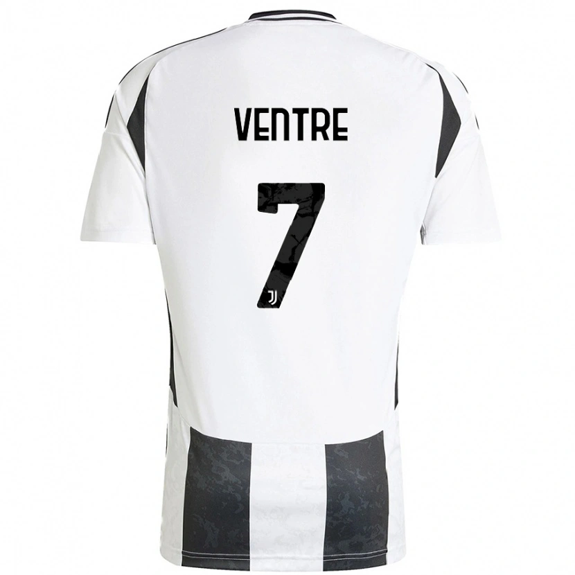 Danxen Uomo Maglia Alessandro Ventre #7 Bianco Nero Kit Gara Home 2024/25 Maglietta