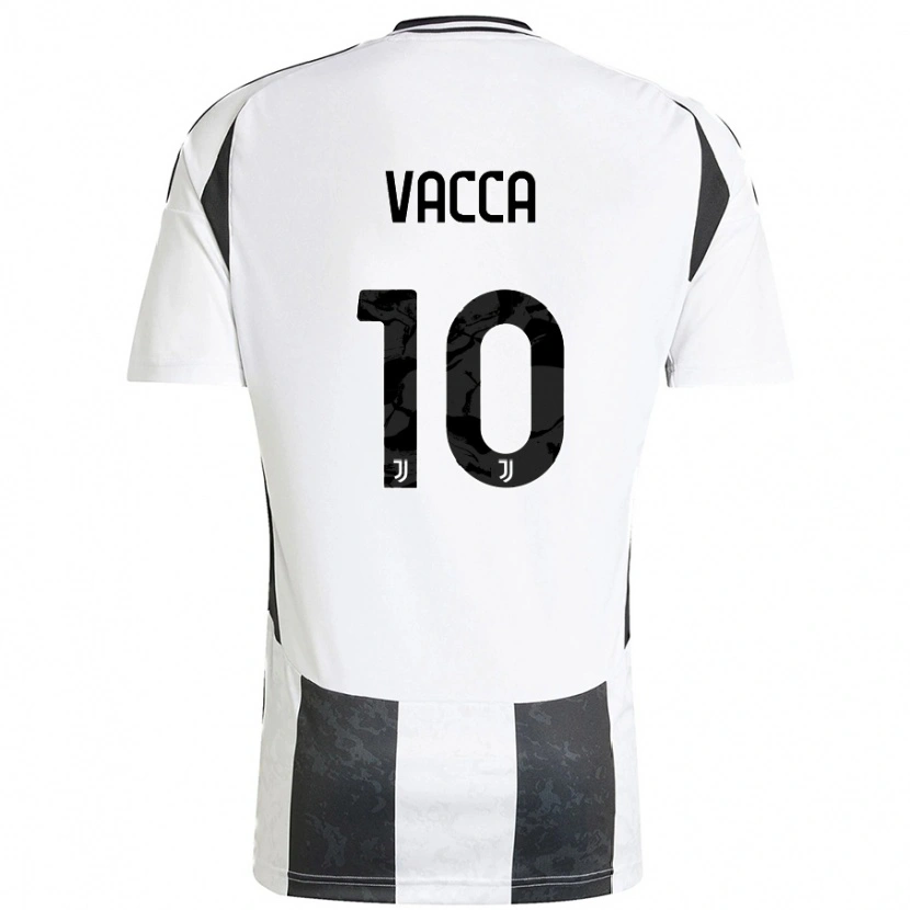 Danxen Uomo Maglia Alessio Vacca #10 Bianco Nero Kit Gara Home 2024/25 Maglietta