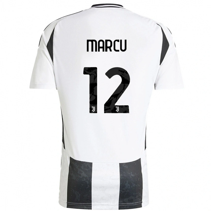 Danxen Uomo Maglia Alessio Marcu #12 Bianco Nero Kit Gara Home 2024/25 Maglietta
