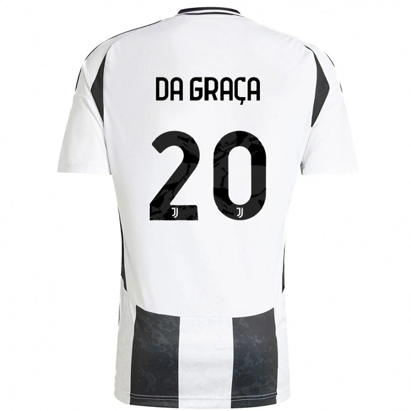 Danxen Uomo Maglia Cosimo Da Graça #20 Bianco Nero Kit Gara Home 2024/25 Maglietta