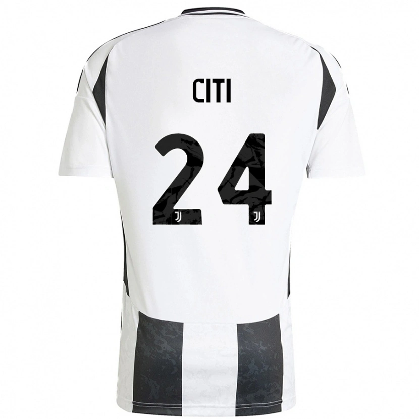 Danxen Uomo Maglia Alessandro Citi #24 Bianco Nero Kit Gara Home 2024/25 Maglietta