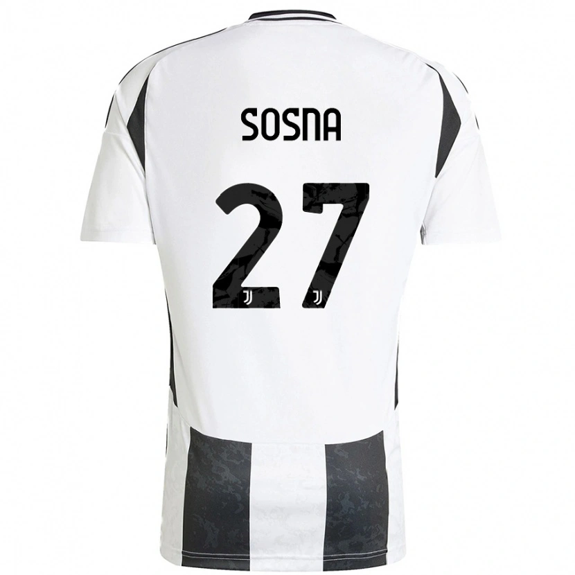 Danxen Uomo Maglia Adam Sosna #27 Bianco Nero Kit Gara Home 2024/25 Maglietta