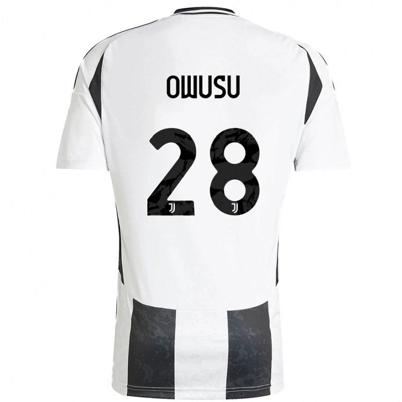 Danxen Uomo Maglia Augusto Owusu #28 Bianco Nero Kit Gara Home 2024/25 Maglietta