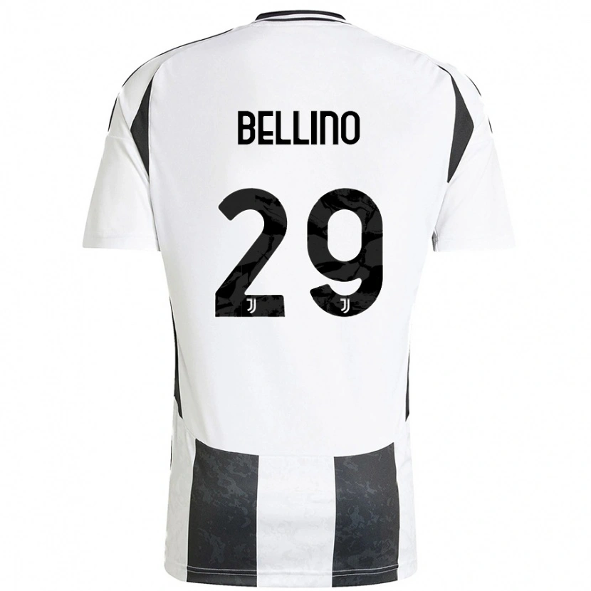 Danxen Uomo Maglia Filippo Bellino #29 Bianco Nero Kit Gara Home 2024/25 Maglietta