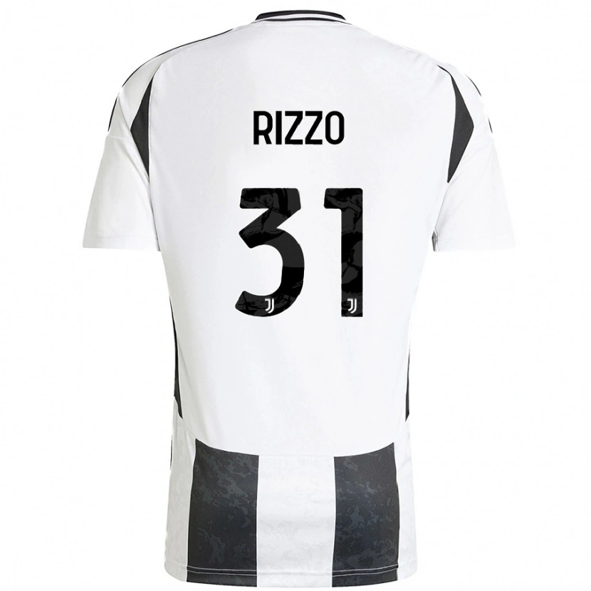 Danxen Uomo Maglia Niccolò Rizzo #31 Bianco Nero Kit Gara Home 2024/25 Maglietta
