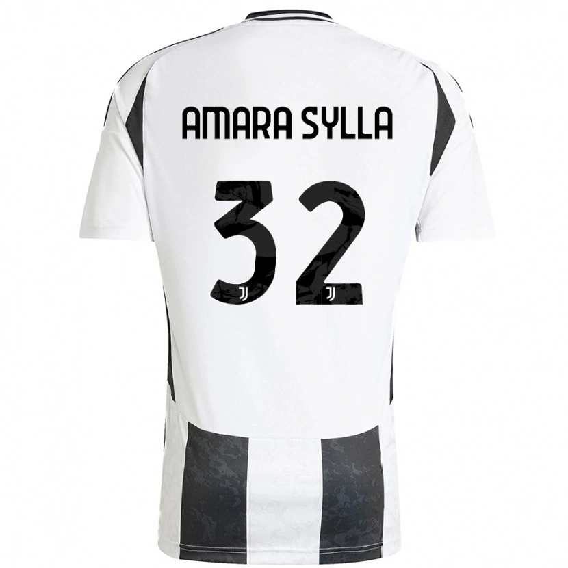 Danxen Uomo Maglia Idris Amara Sylla #32 Bianco Nero Kit Gara Home 2024/25 Maglietta