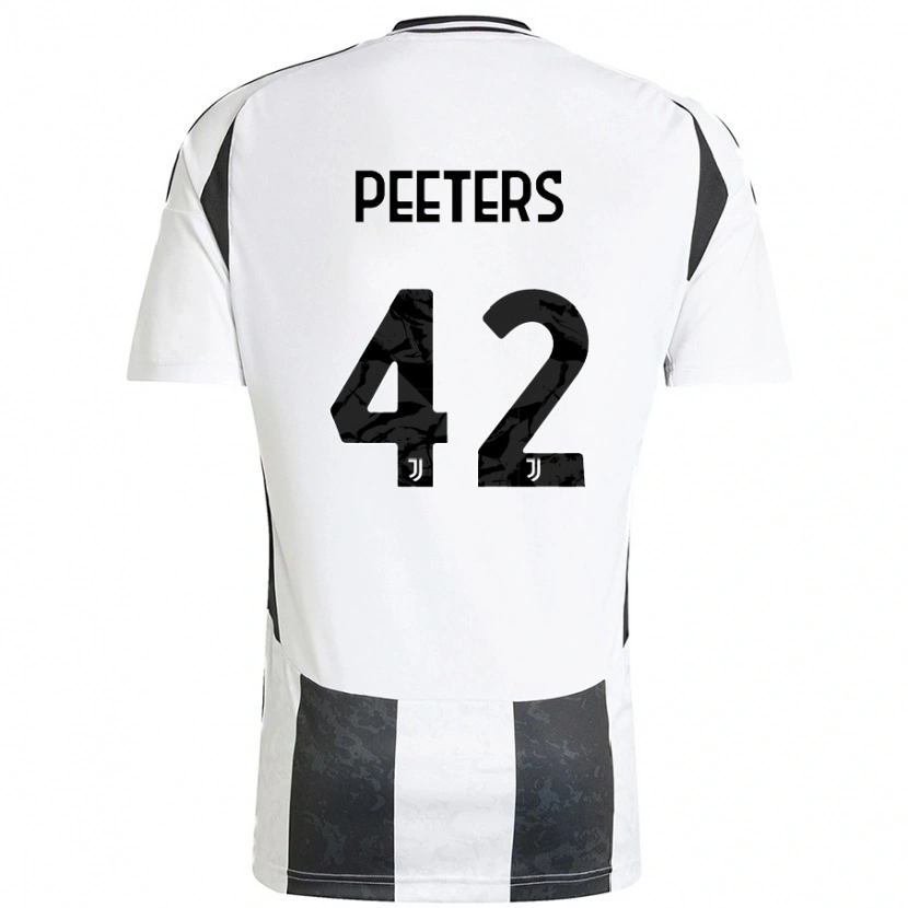 Danxen Uomo Maglia Daouda Peeters #42 Bianco Nero Kit Gara Home 2024/25 Maglietta