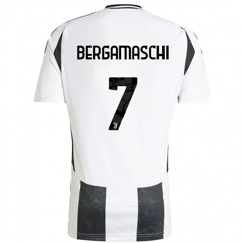 Danxen Uomo Maglia Valentina Bergamaschi #7 Bianco Nero Kit Gara Home 2024/25 Maglietta