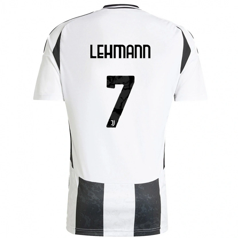 Danxen Uomo Maglia Alisha Lehmann #7 Bianco Nero Kit Gara Home 2024/25 Maglietta